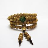  Chuỗi Trầm hương 108 hạt 6ly mix đá khắc chú Omani & Chú Đại Bi VHT240726 