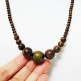  Dây Trầm Hương Indonexia mix hạt đá khắc Chú Đại Bi DC240514 