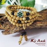  Chuỗi Trầm Hương 108, 6ly Mix Bạc _VHT010 