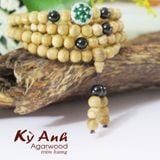  Chuỗi Trầm Hương 108, 6ly Mix Bạc _VHT010 