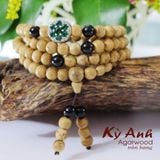  Chuỗi Trầm Hương 108, 6ly Mix Bạc _VHT010 