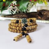  Chuỗi Trầm Hương 108, 6ly Mix Bạc _VHT010 