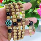  Chuỗi Trầm Hương 108, 6ly Mix Bạc _VHT010 