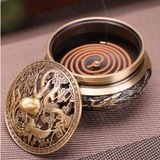  Lư Đỉnh Đồng Trạm Khắc Hoa Văn 3 Chân - DCN111 