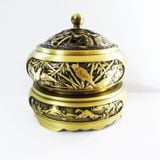  Lư Đỉnh Đồng Trạm Khắc Hoa Văn (có đế đồng) - DCN102 