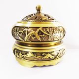  Lư Đỉnh Đồng Trạm Khắc Hoa Văn (có đế đồng) - DCN102 