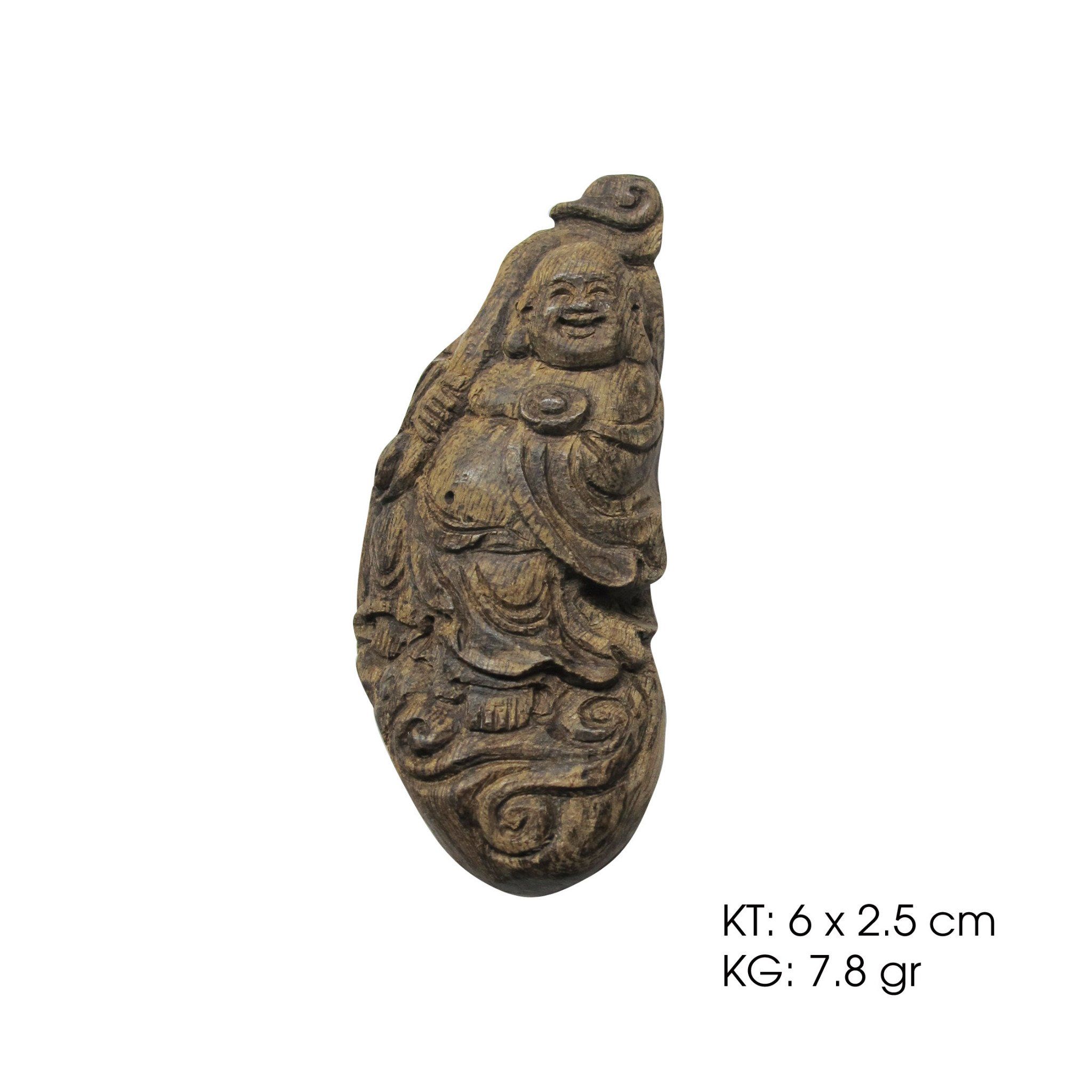  Mặt Trầm Hương Kalimantan khắc Ngài Di Lặc - MDC230513 