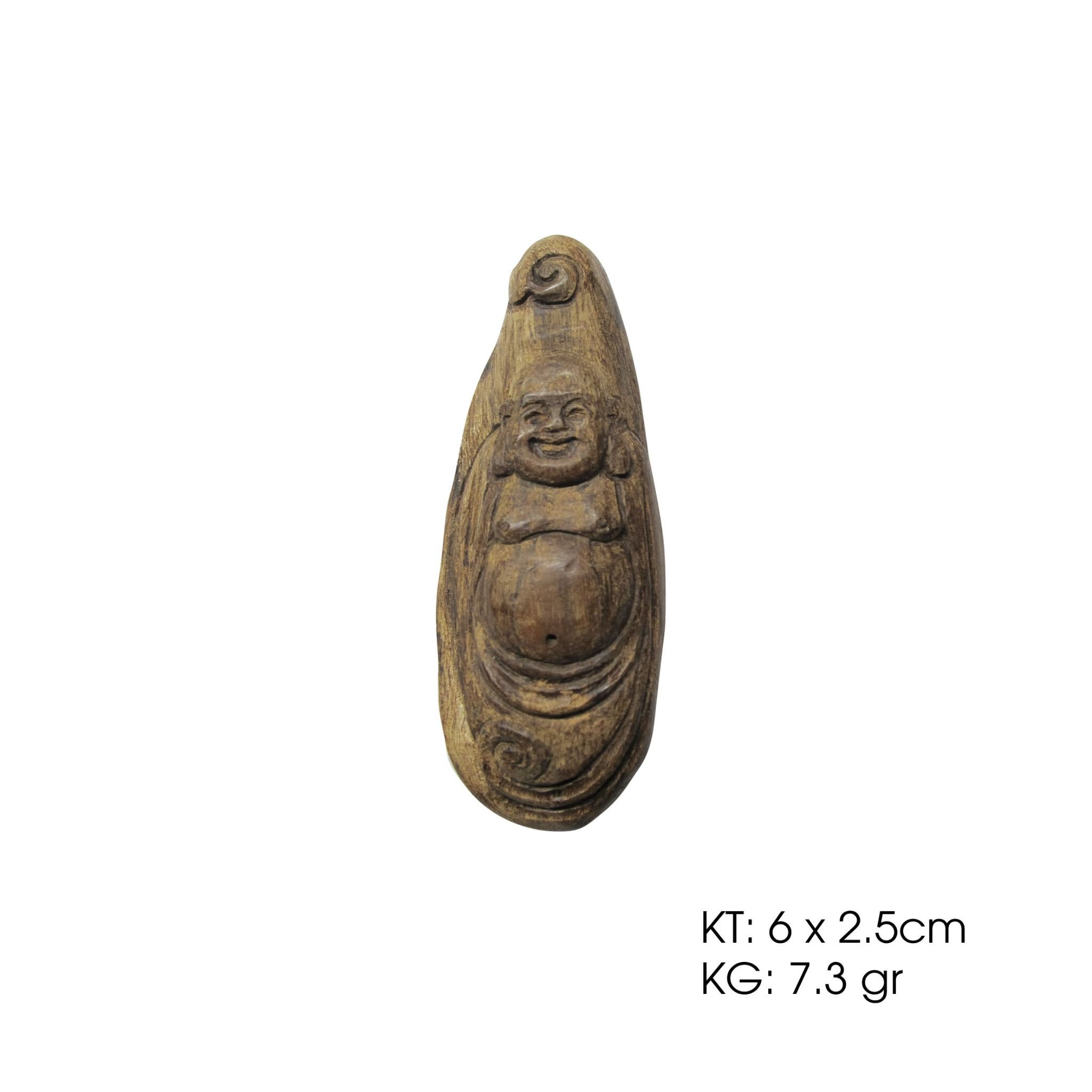  Mặt Trầm Hương Kalimantan khắc Ngài Di Lặc - MDC230515 
