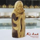  Tượng Tượng Tổ Sư Đạt Ma đặt xe ô tô bằng Gỗ Trầm Hương TPXH-003 