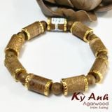 Vòng Trầm Hương Trúc Bọc Vàng 18K-VHT170 