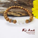  Vòng Tay Trầm Hương Mix Tỳ Hưu Bạc- VHT004 