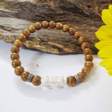  Vòng Tay Trầm Hương Mix Tỳ Hưu Bạc- VHT004 