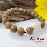  VÒNG TAY TRẦM HƯƠNG MIX TỲ HƯU BẠC - VHT005 