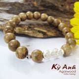  VÒNG TAY TRẦM HƯƠNG MIX TỲ HƯU BẠC - VHT005 