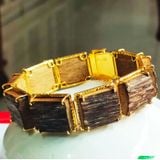  Vòng Trầm Hương Việt Nam Lắc Bản Bọc Vàng 18K VHT240611 