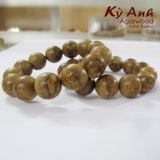  Vòng Tay Trầm Hương Banh Đỏ 16ly-  VHT189 