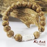  VÒNG TAY TRẦM HƯƠNG MIX TỲ HƯU BẠC - VHT005 