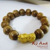  Vòng Tay Trầm Hương 14mm Philippine mix tỳ hưu VHT158 