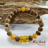  Vòng Trầm Hương 8mm Việt Nam Mix Đá VHT2205-001 