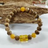  Vòng Trầm Hương 8mm Việt Nam Mix Đá VHT2205-001 