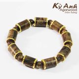  Vòng Trầm Hương Trúc Bọc Vàng 18K-VHT171 