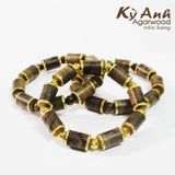  Vòng Trầm Hương Trúc Bọc Vàng 18K-VHT171 