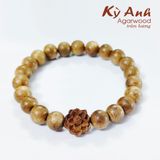  Vòng Tay Trầm Hương Việt Nam 8ly mix hoa sen hoặc trơn VHT220823 