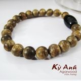  Vòng Tay Trầm Hương 8mm Philippine mix phụ kiện -VHT028 
