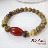  Vòng Tay Trầm Hương 8mm Philippine mix phụ kiện -VHT028 