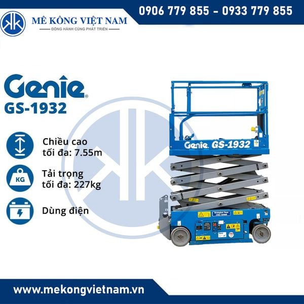 Xe nâng người cắt kéo 8m làm việc Genie 1932