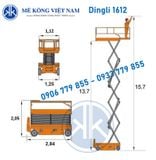 Xe nâng người cắt kéo 16m làm việc Dingli