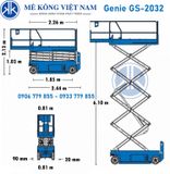 Xe nâng người cắt kéo 8m làm việc Genie 2032