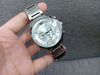 Đồng hồ nam Emporio Armani mặt trắng, dây trắng, kính saphia, máy nhật, size 43mm