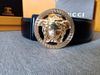 Thắt lưng Versace Black Medusa Logo Buckle Leather Belt