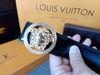 Thắt lưng Versace Black Medusa Logo Buckle Leather Belt