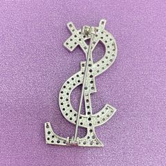  Cài Áo Nam, Nữ - YSL Màu Trắng Pha Lê (AE) 