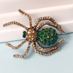  Cài Áo Nam - Con Nhện Màu Vàng Pha Lê Xanh & Vàng (AM) 