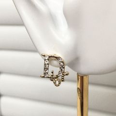  Bông Tai Dior Màu Vàng Ngọc Trai & Pha Lê Trắng (AY) - 3 Kiểu Đeo 