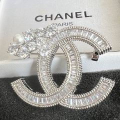  Cài Áo Nam, Nữ - Chanel Màu Trắng Ngọc Trai & Pha Lê (CE) 