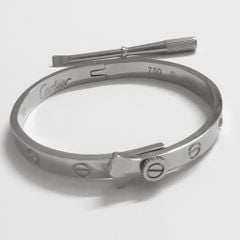  Vòng Tay TiTan Cao Cấp - Cây Đinh Cartier & Tua Vít Màu Trắng Pha Lê (AG) 