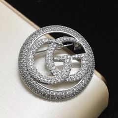  Cài Áo Nam, Nữ - Gucci Màu Trắng Pha Lê (AG) 