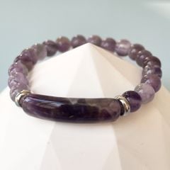  Vòng Đá Phong Thuỷ Cao Cấp - Đá Thạch Anh Tím Tự Nhiên Bảng Dài 