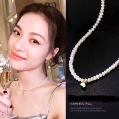  Dây Chuyền Ngắn - Choker Vàng Chuỗi Ngọc Trai Nước Ngọt Sang Trọng (AA) 