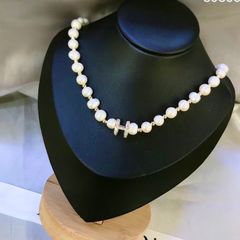  Bộ Trang Sức Hermes Vàng - Vòng cổ Choker & Vòng Tay Đính Đá Pha Lê, Ngọc Trai Nước Ngọt Quý Phái 