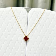  Dây Chuyền Titan Cao Cấp - Cỏ 4 Lá May Mắn Màu Vàng Đỏ (AP) 