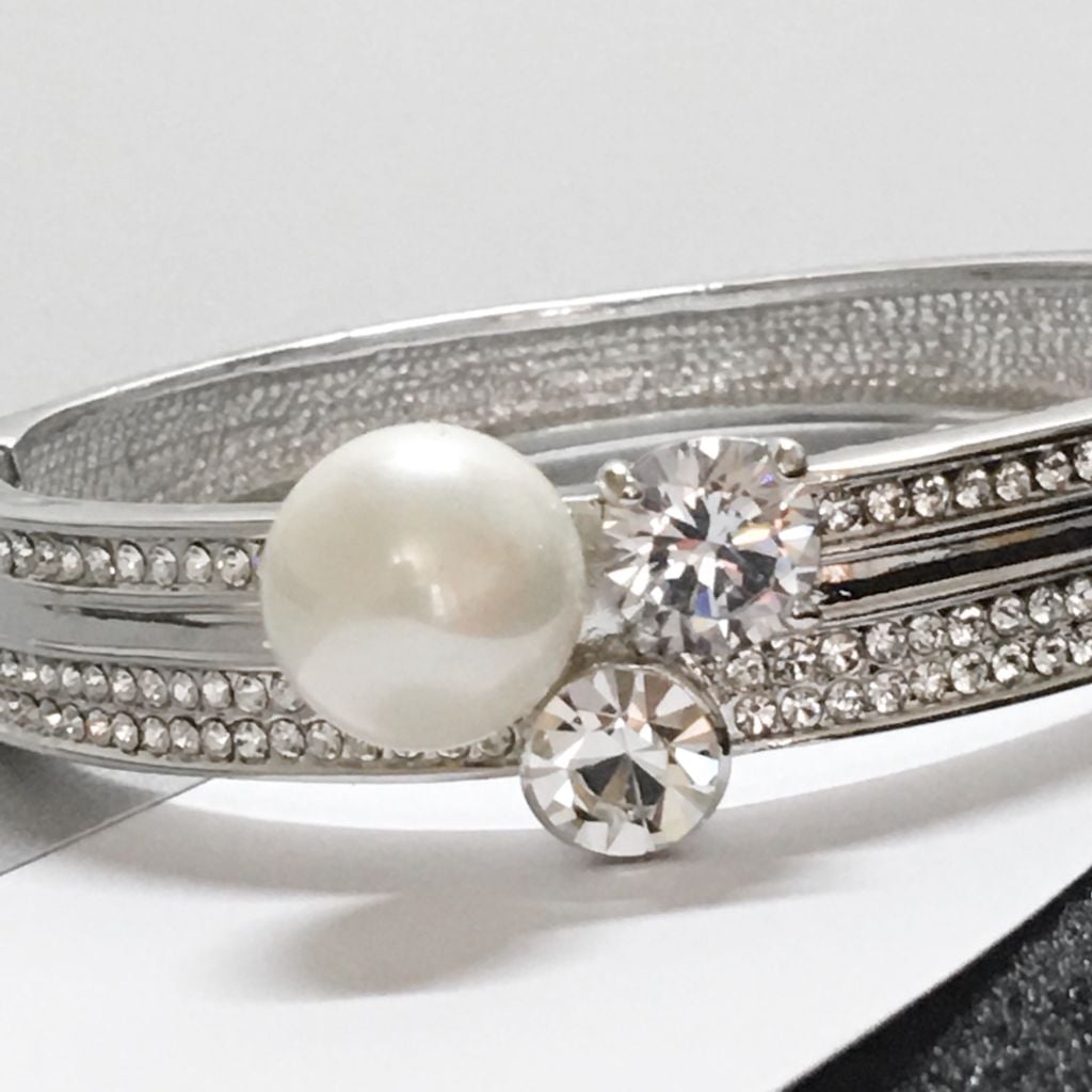  Vòng Tay TiTan Cao Cấp - Ngọc Trai & Pha Lê Bản To (AC) 