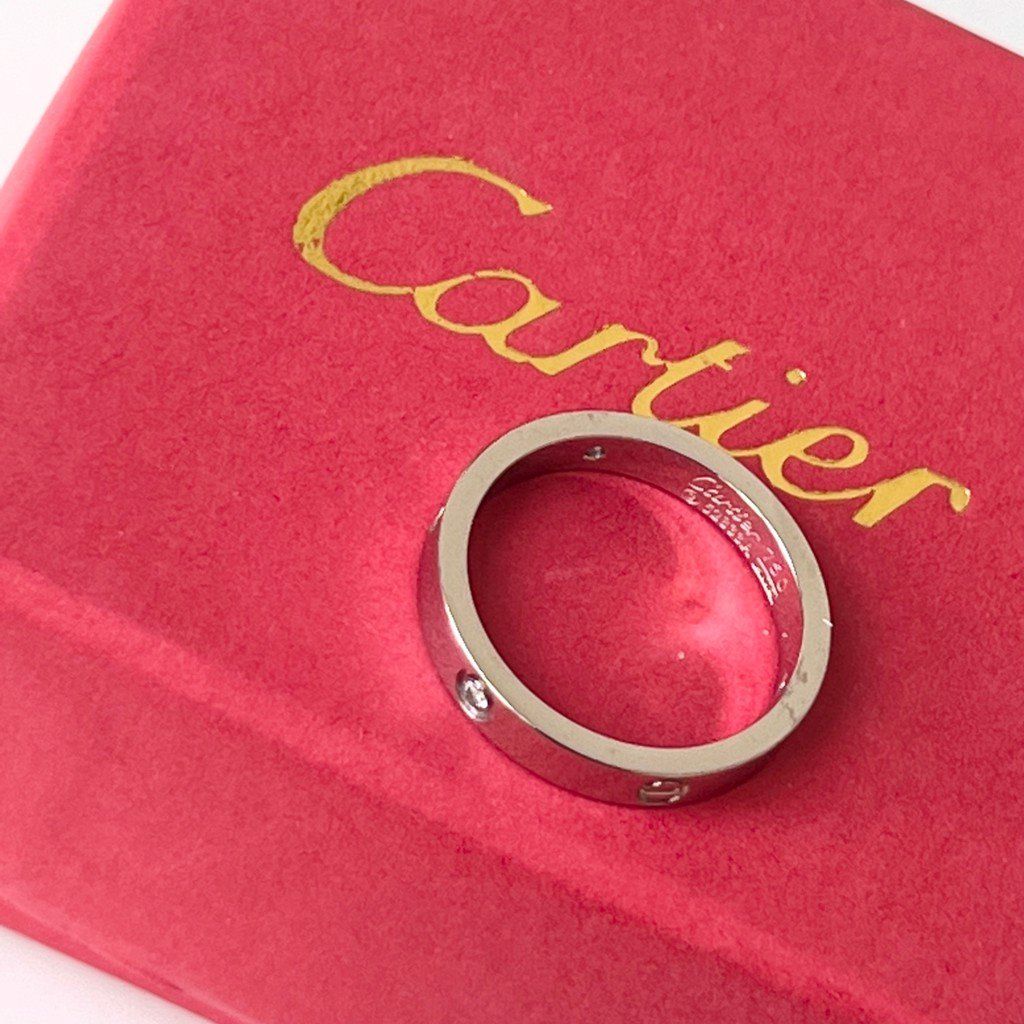  Nhẫn Cặp Đôi Tình Yêu - Cartier Màu Trắng TiTan Cao Cấp Pha Lê (AF) 