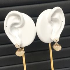  Bông Tai Hermes Màu Vàng Pha Lê Trắng Sang Trọng (AO) 