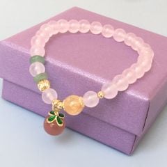  Vòng Đá Phong Thuỷ Cao Cấp - Trái Đào Đá Mã Não, Đá Thạch Anh Tím Hoa Oải Hương & Đá Thạch Anh vàng Tự Nhiên 