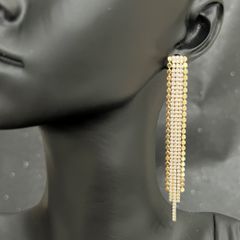  Bông Tai Tua Rua Màu Vàng Pha Lê Trắng Tinh Tế (AT) 